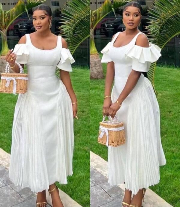 Elegant White Flowy gown