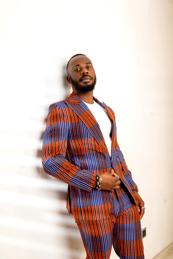 Vibrant African Print Single Button Suit & Pant Set - Image 2