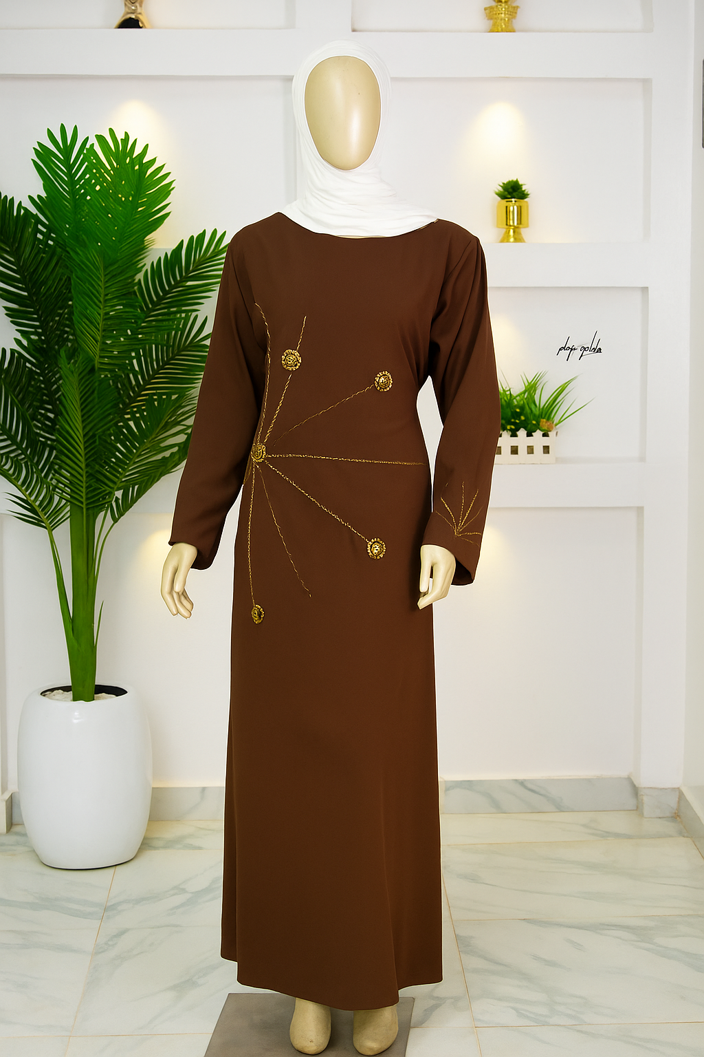 Hand-embellished wrap dress - Image 6