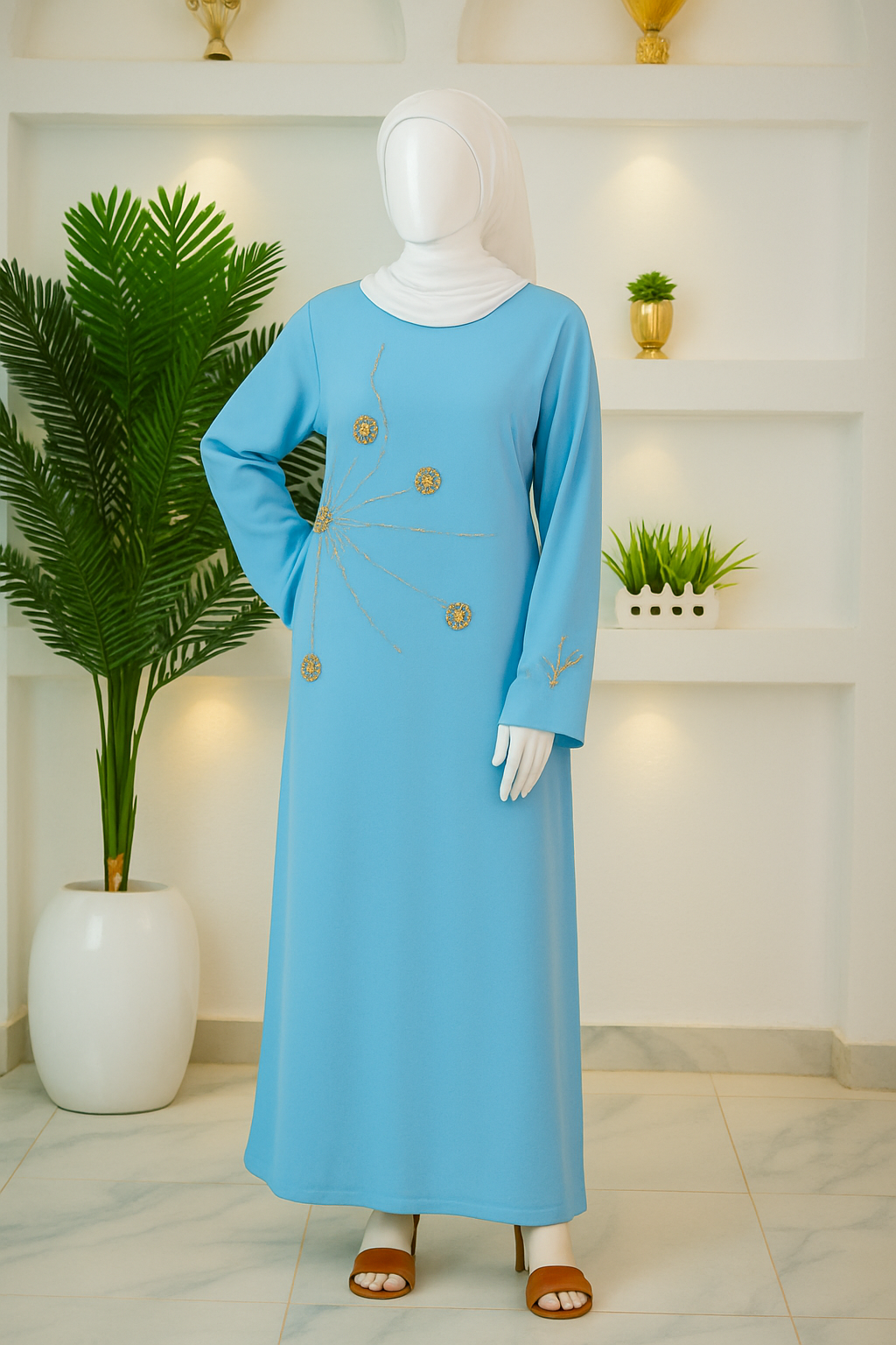 Hand-embellished wrap dress - Image 4