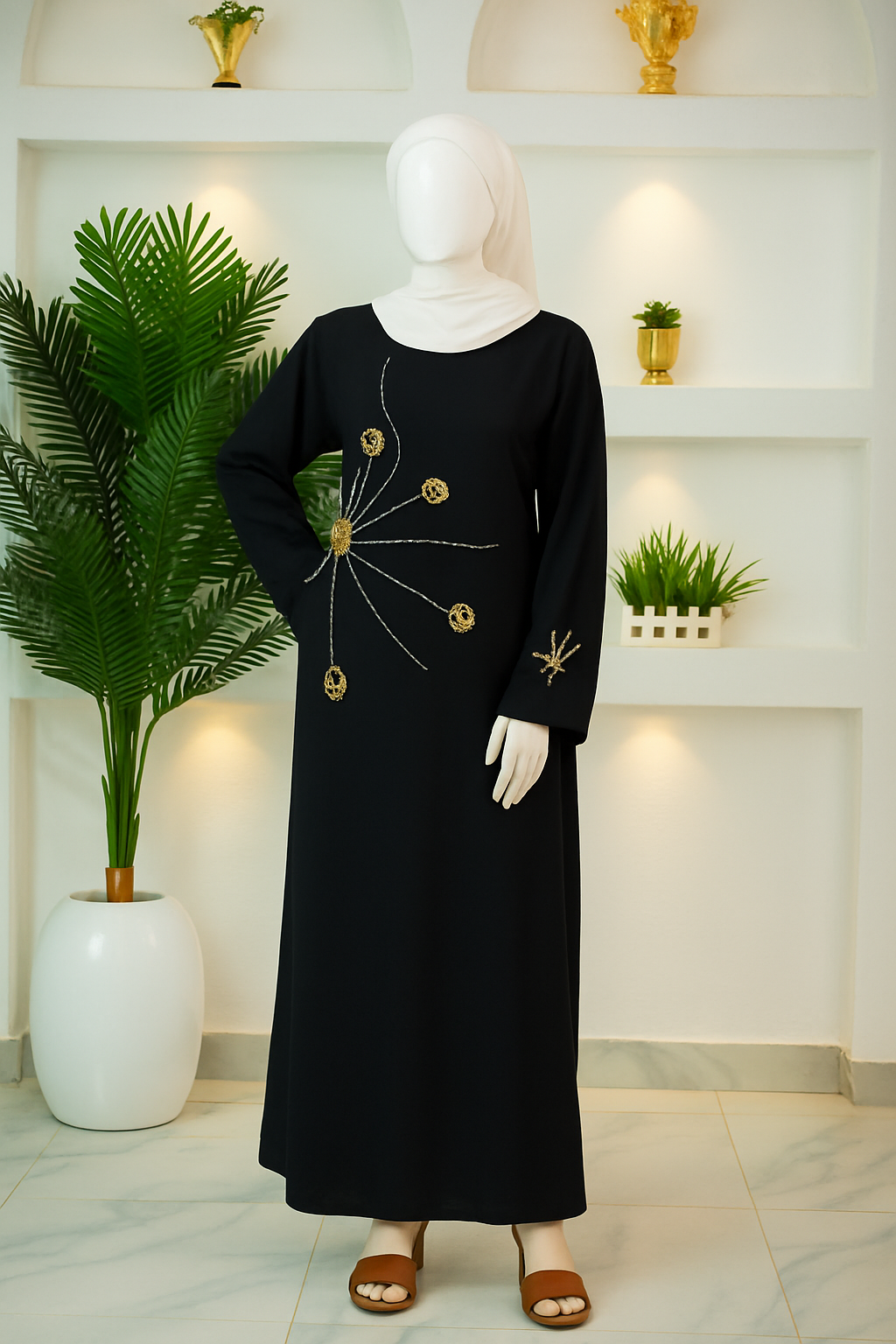 Hand-embellished wrap dress - Image 2