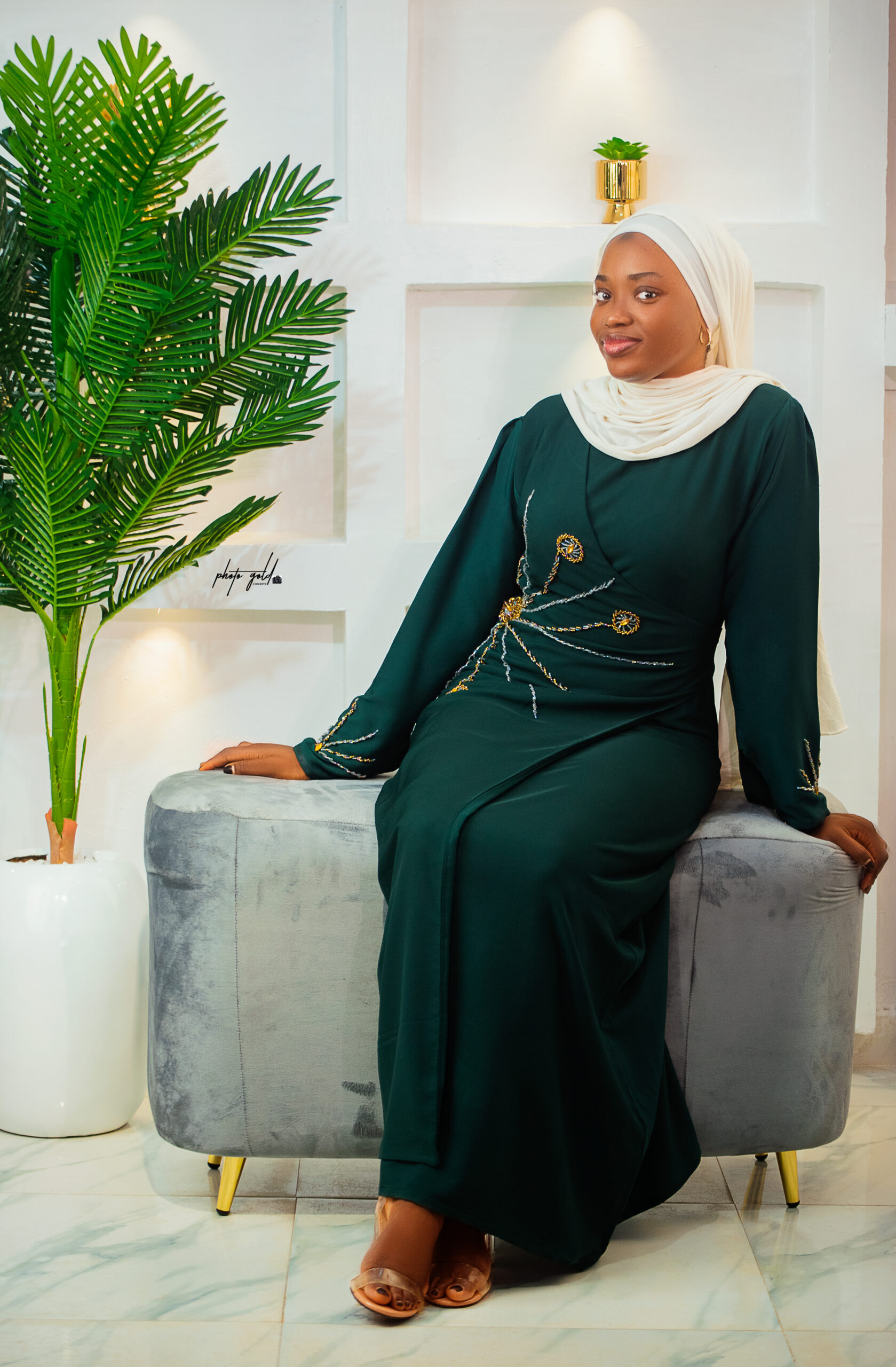 Hand-embellished wrap dress - Image 3