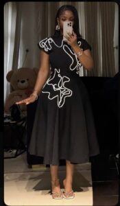 Abstract designed chic gown