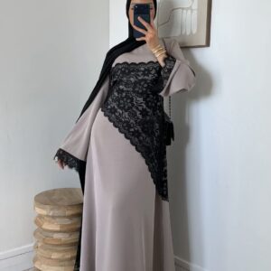 Chantily trim dinner dress